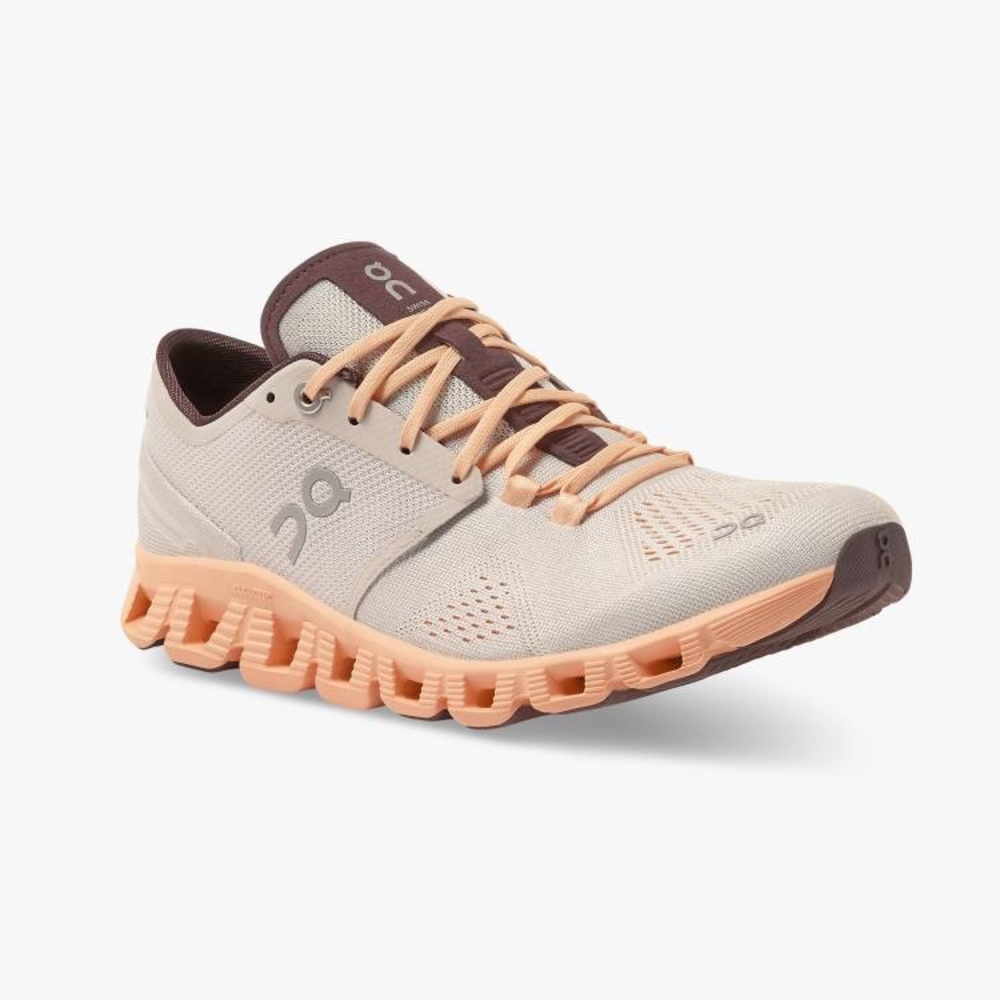 On Cloud X Women's Color: Silver/Almond Size 9.5